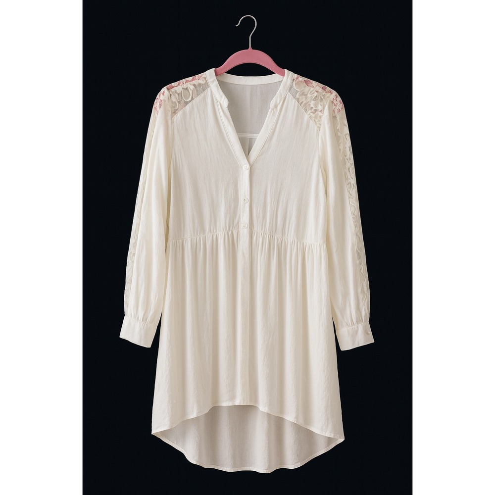 Torrid White Lace Button Front Shirt Jacket (Shacket) – Size 0- Large